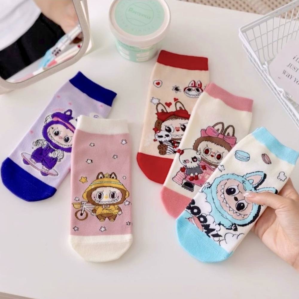 Labubu Socks and Charm Set - Light Blue - Picture 5 of 5